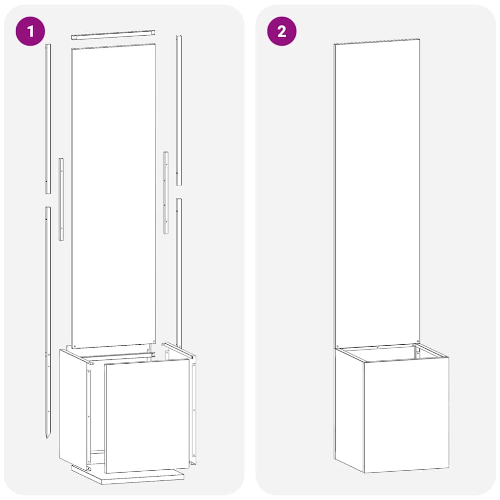 Have privatliv skærm Antracit 32 x 140 cm Koldvalset stål