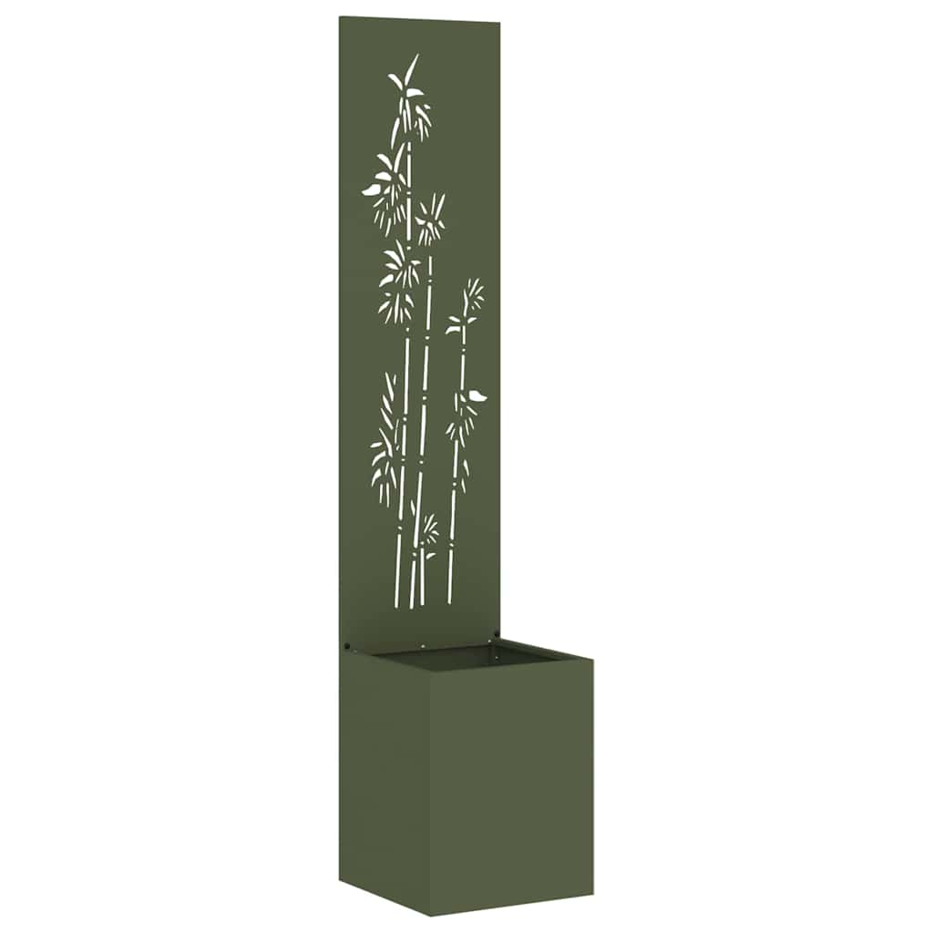 Have privatliv skærm Olivengrøn 32 x 140 cm Koldvalset stål