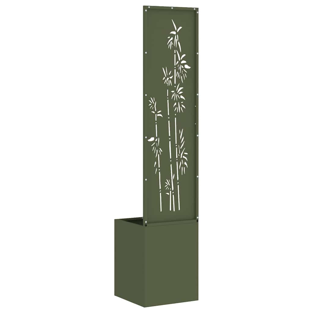 Have privatliv skærm Olivengrøn 32 x 140 cm Koldvalset stål