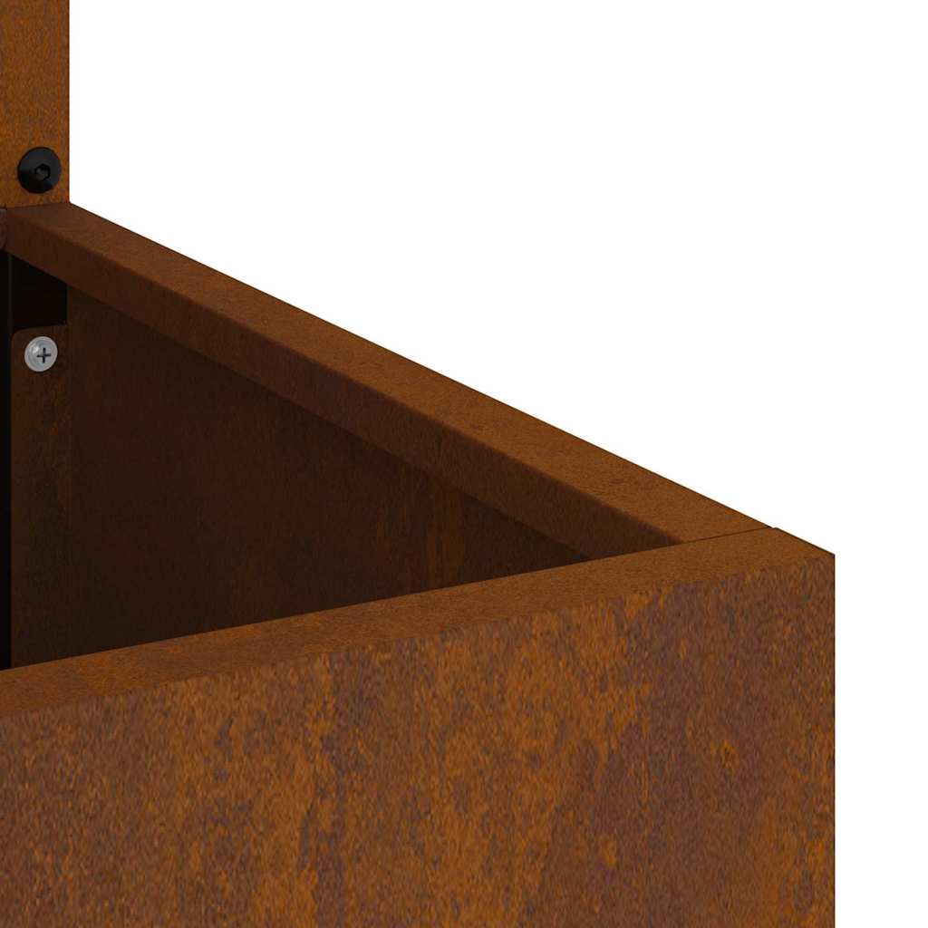 Have privatliv skærm Fretwork Rusten 32 x 140 cm Forvitret stål