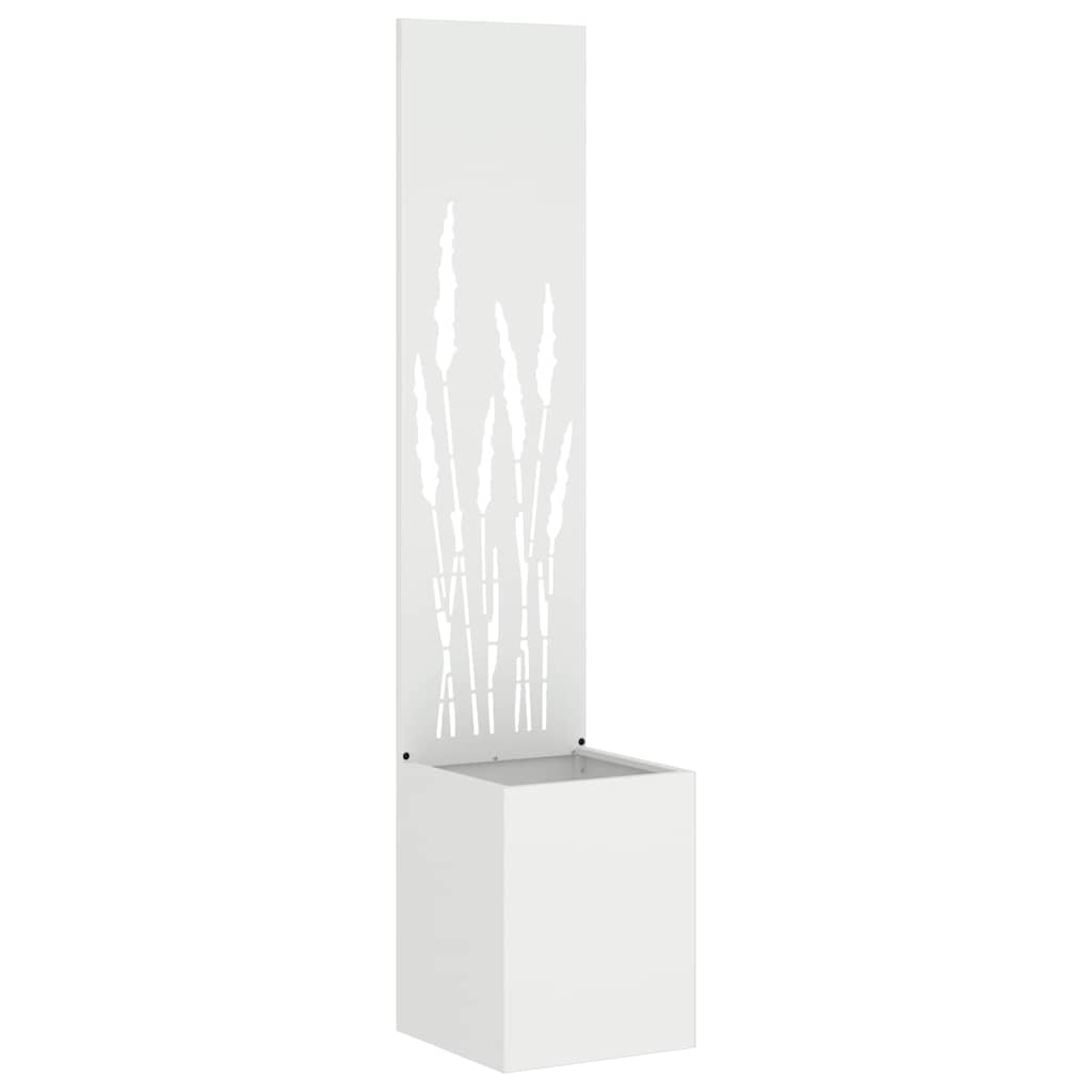 Have privatliv skærm Fretwork Hvid 32 x 140 cm Koldvalset stål