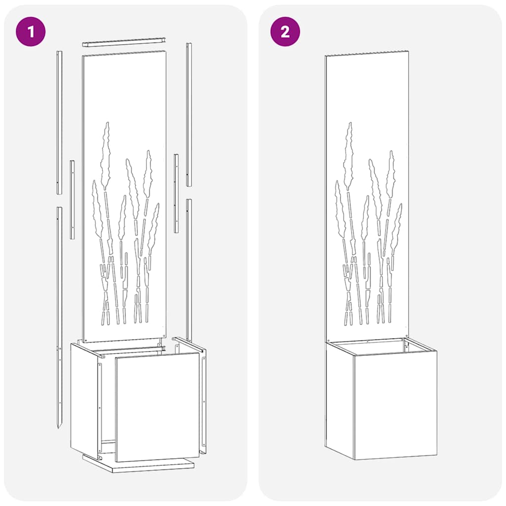 Have privatliv skærm Sølv 32 x 140 cm Galvaniseret stål