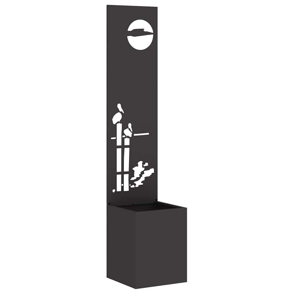 Have privatliv skærm Fretwork Sort 32 x 140 cm Koldvalset stål