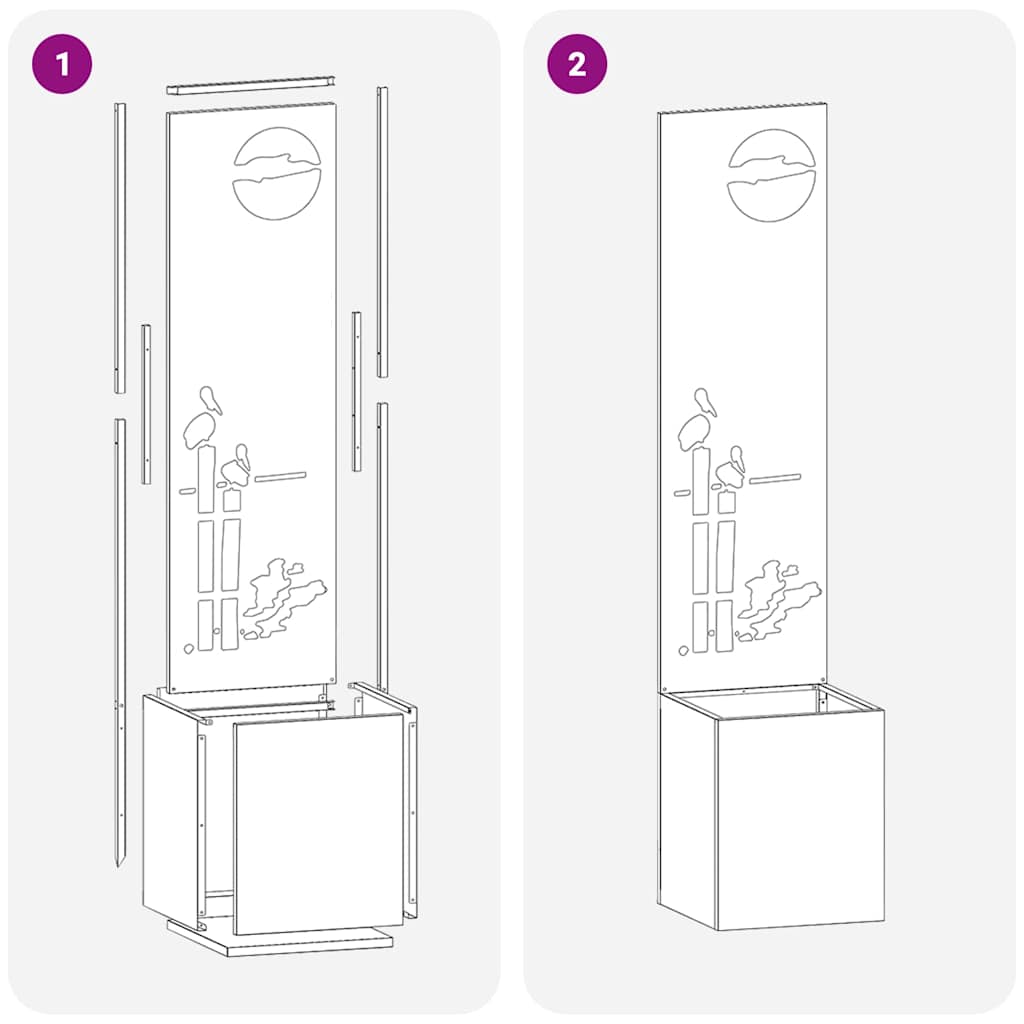 Have privatliv skærm Antracit 32 x 140 cm Koldvalset stål