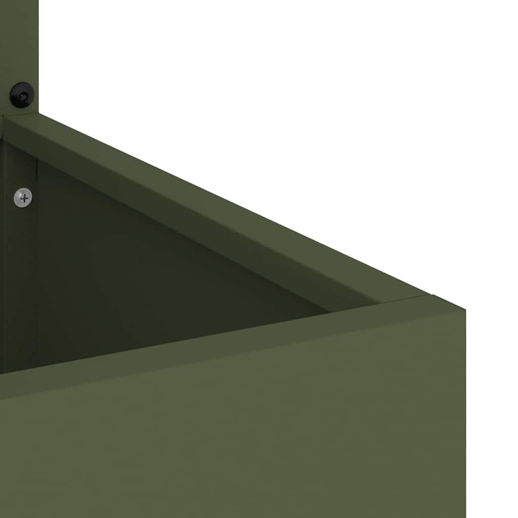 Have privatliv skærm Olivengrøn 32 x 140 cm Koldvalset stål