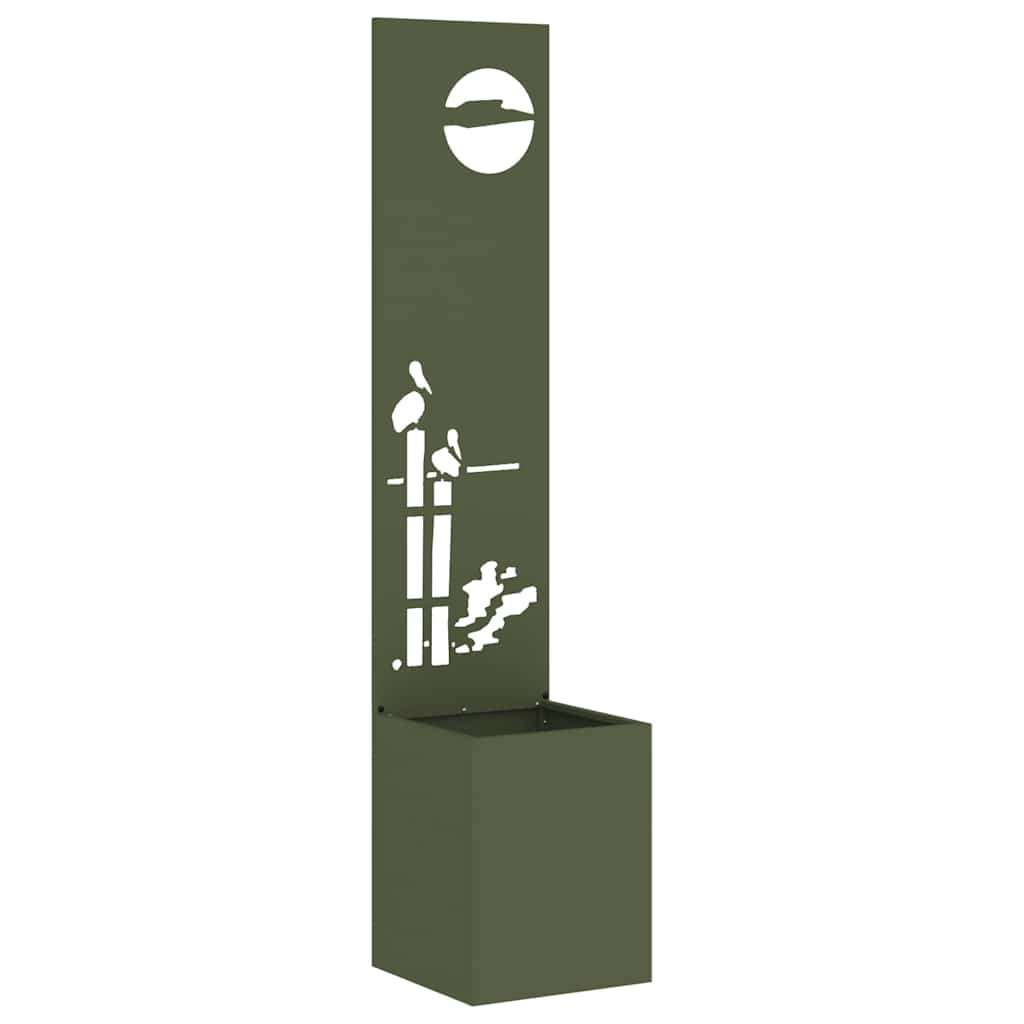 Have privatliv skærm Olivengrøn 32 x 140 cm Koldvalset stål