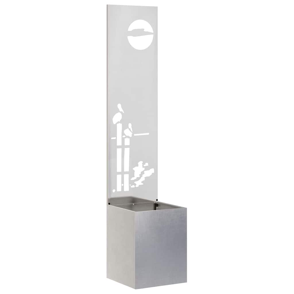 Have privatliv skærm Fretwork Sølv 32 x 140 cm Rustfrit stål