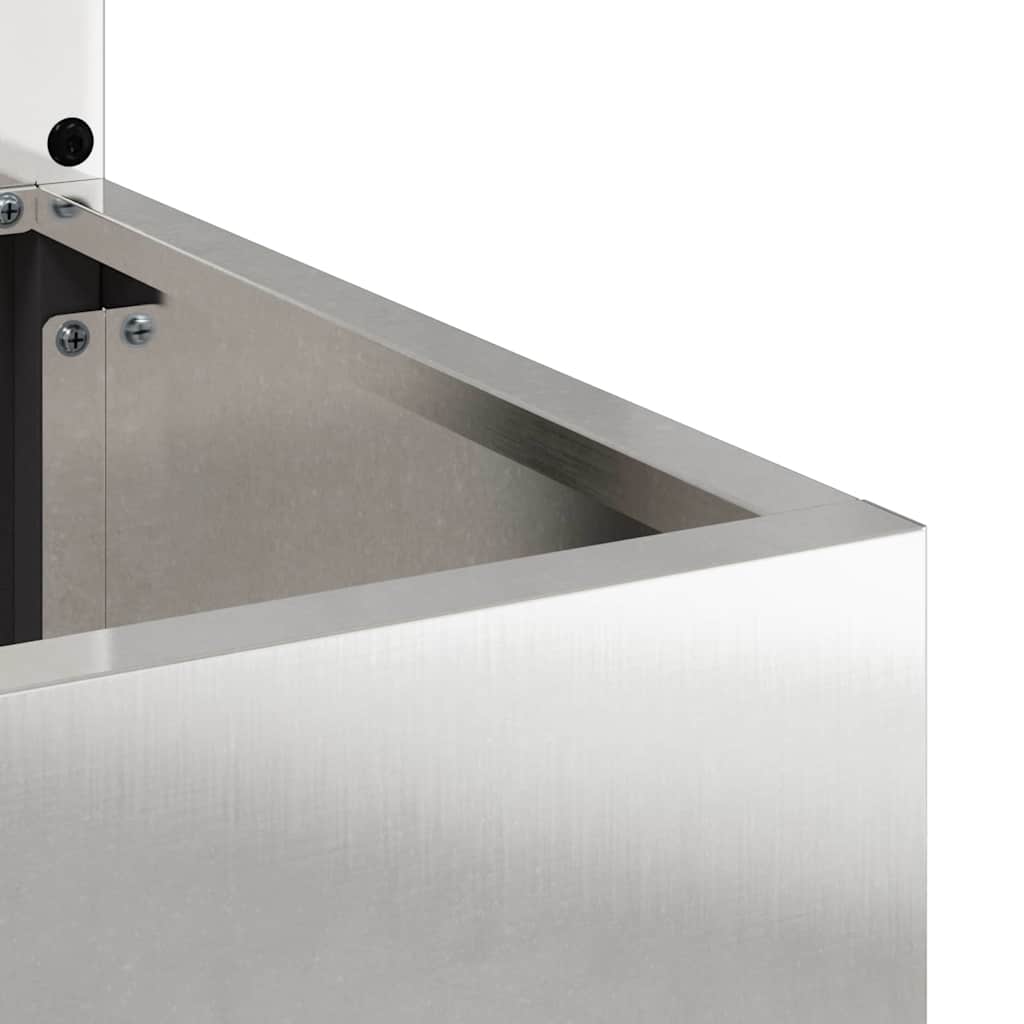 Have privatliv skærm Blomstret Sølv 32 x 140 cm Rustfrit stål