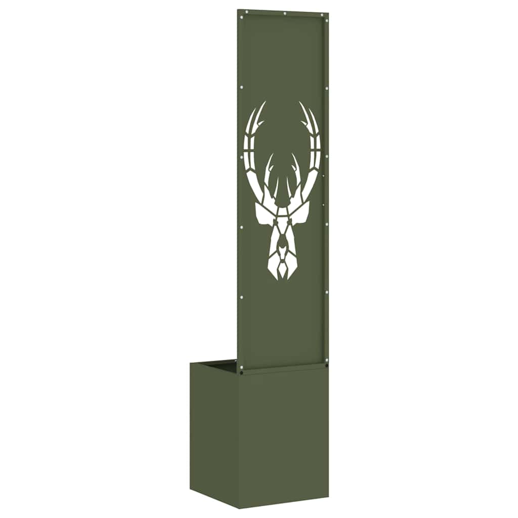 Have privatliv skærm Olivengrøn 32 x 140 cm Koldvalset stål