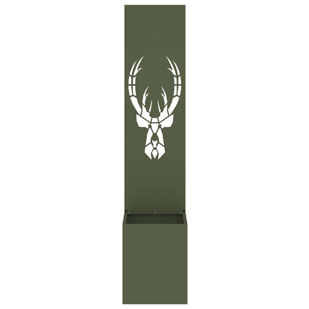 Have privatliv skærm Olivengrøn 32 x 140 cm Koldvalset stål