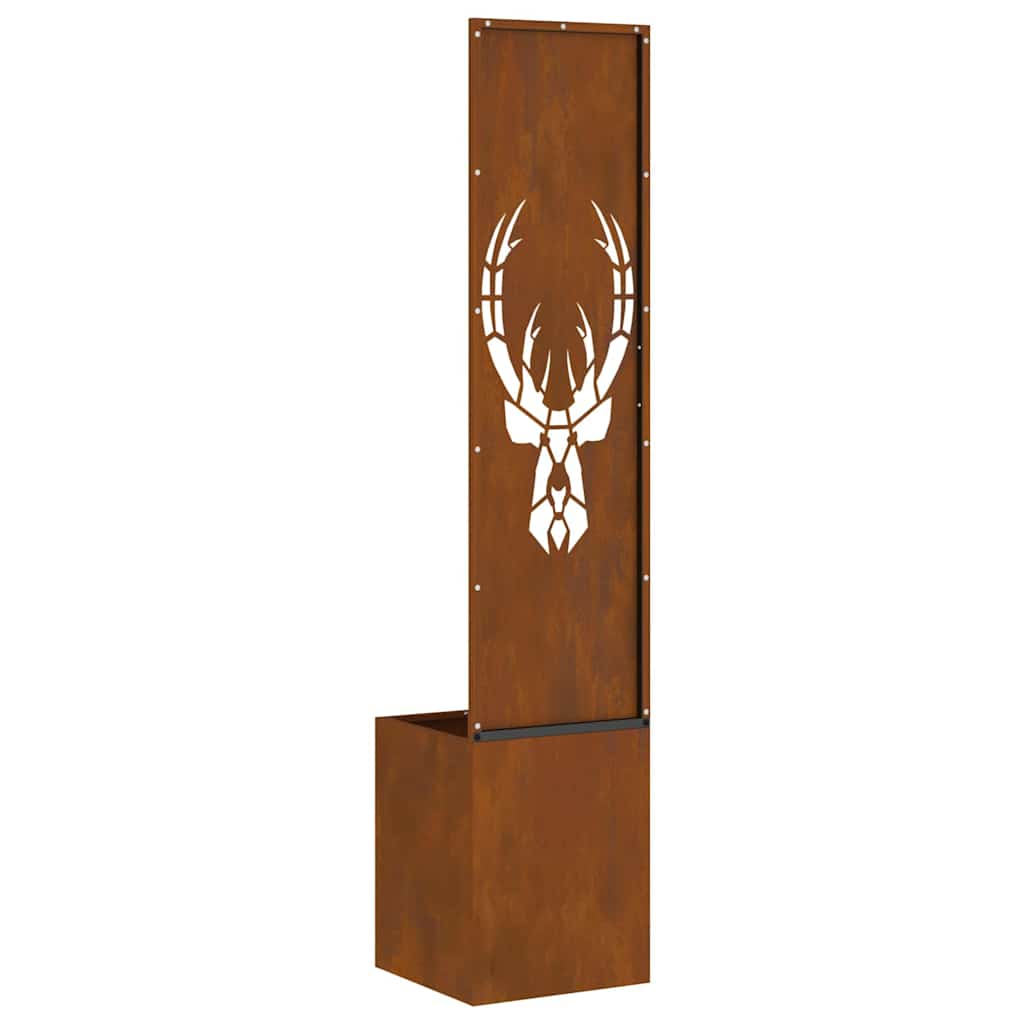 Have privatliv skærm Rusten 32 x 140 cm Forvitret stål