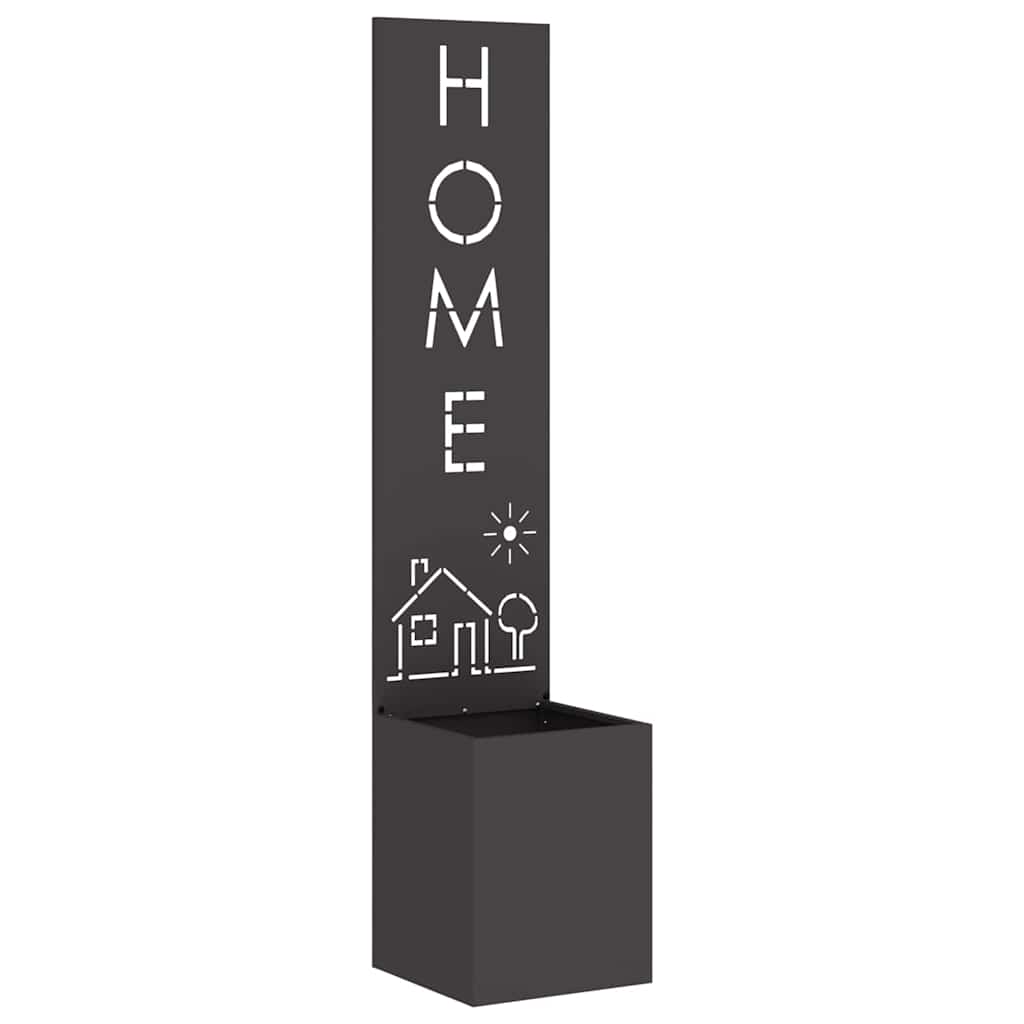 Have privatliv skærm Fretwork Sort 32 x 140 cm Koldvalset stål