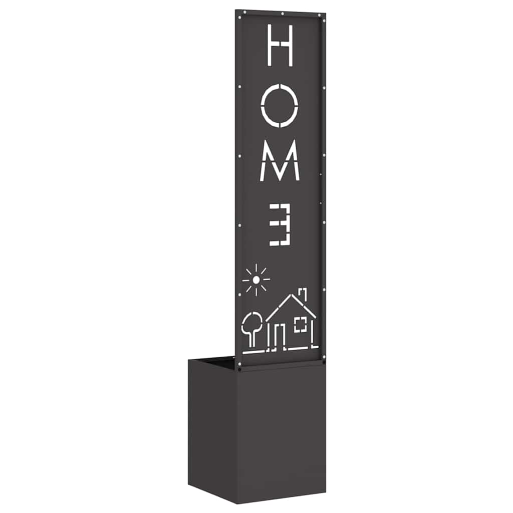 Have privatliv skærm Fretwork Sort 32 x 140 cm Koldvalset stål