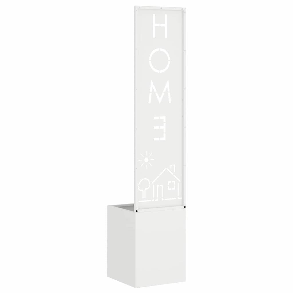 Have privatliv skærm Fretwork Hvid 32 x 140 cm Koldvalset stål