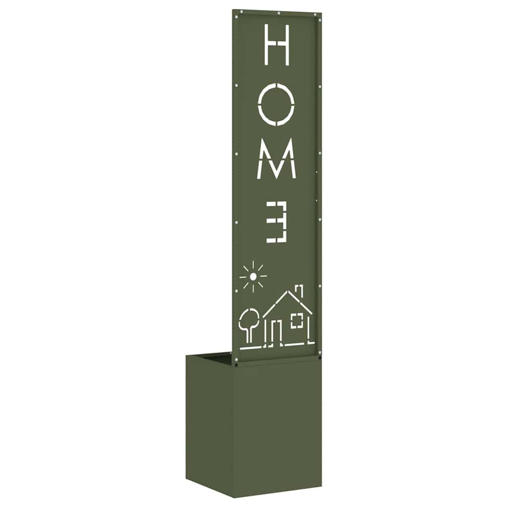 Have privatliv skærm Olivengrøn 32 x 140 cm Koldvalset stål