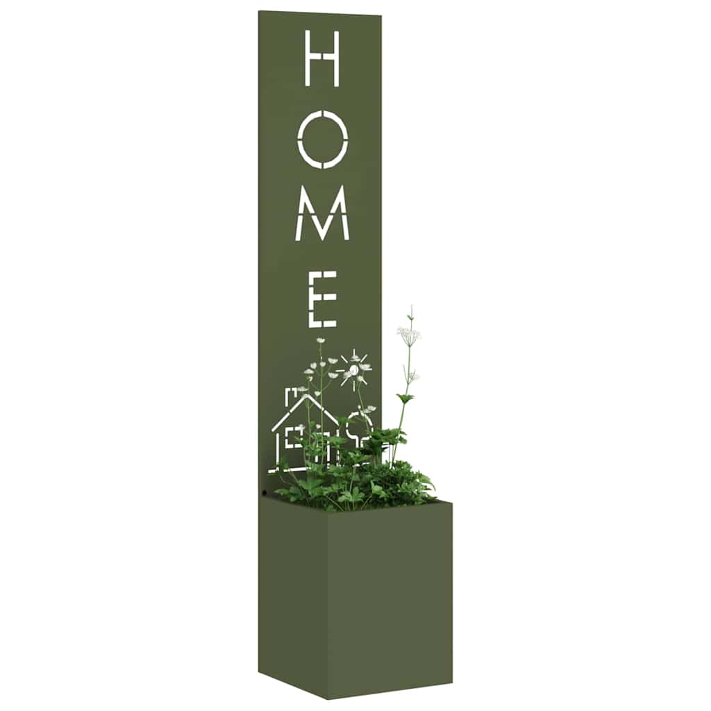 Have privatliv skærm Olivengrøn 32 x 140 cm Koldvalset stål