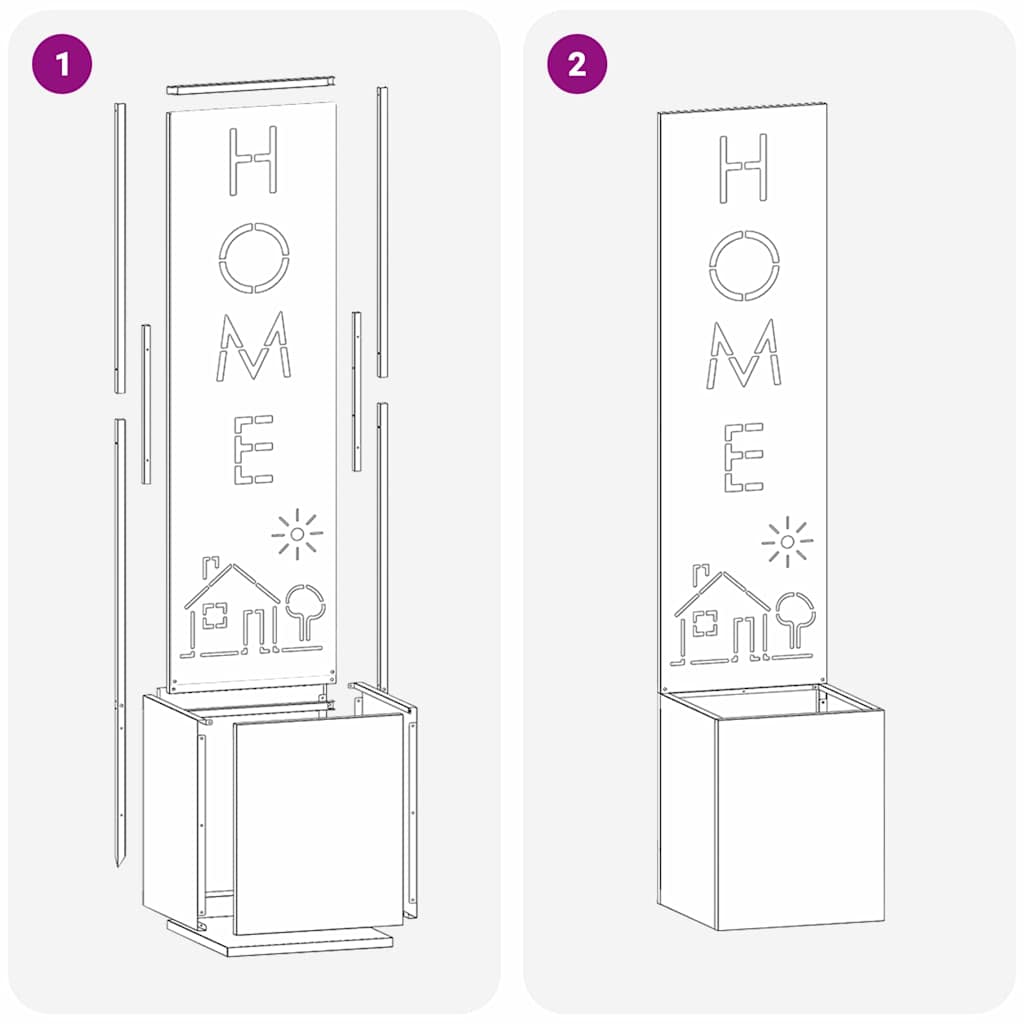Have privatliv skærm Sølv 32 x 140 cm Galvaniseret stål