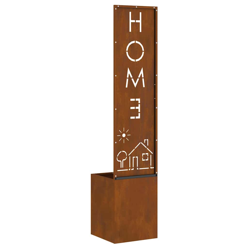 Have privatliv skærm Fretwork Rusten 32 x 140 cm Forvitret stål