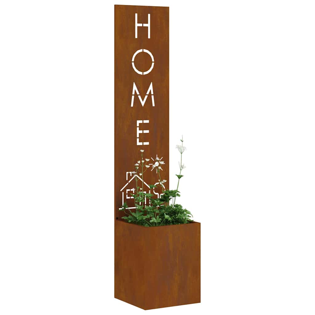 Have privatliv skærm Fretwork Rusten 32 x 140 cm Forvitret stål