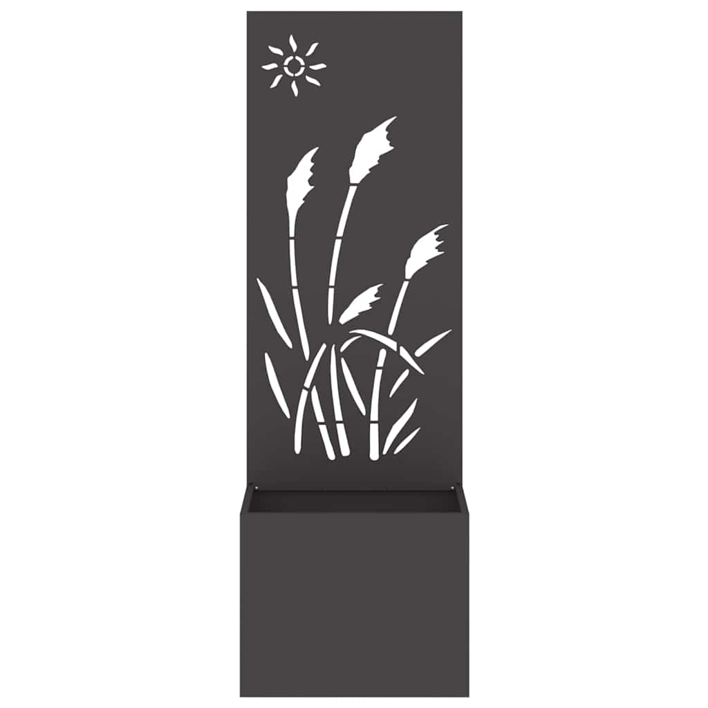 Have privatliv skærm Fretwork Sort 50 x 140 cm Koldvalset stål