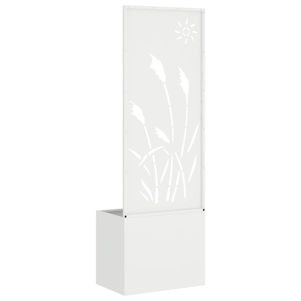 Have privatliv skærm Fretwork Hvid 50 x 140 cm Koldvalset stål