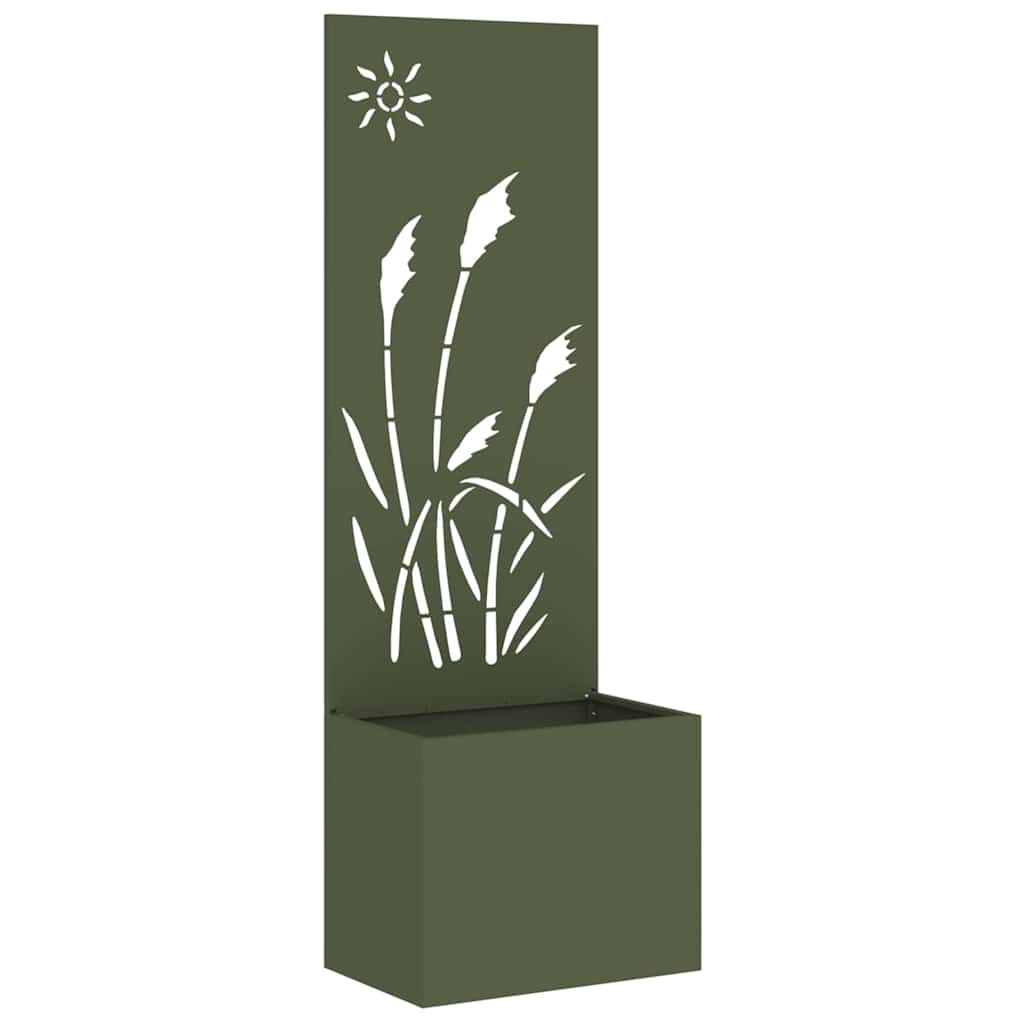 Have privatliv skærm Olivengrøn 50 x 140 cm Koldvalset stål