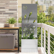 Have privatliv skærm Fretwork Sølv 50 x 140 cm Rustfrit stål