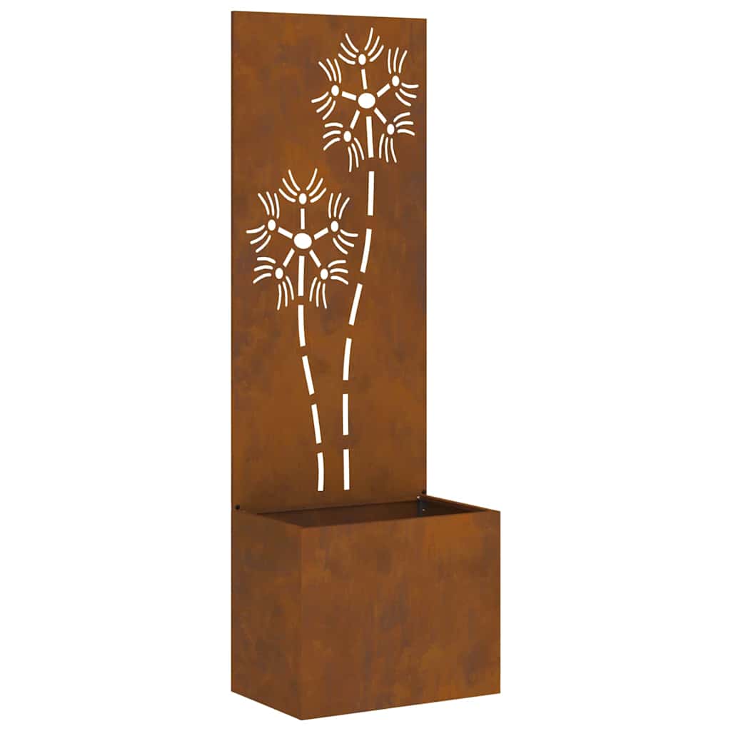 Have privatliv skærm Rusten 50 x 140 cm Forvitret stål