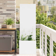 Have privatliv skærm Fretwork Hvid 50 x 140 cm Koldvalset stål