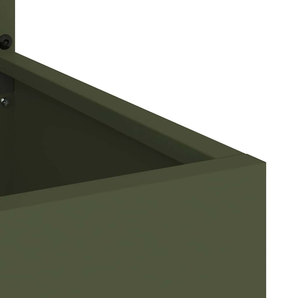 Have privatliv skærm Olivengrøn 50 x 140 cm Koldvalset stål
