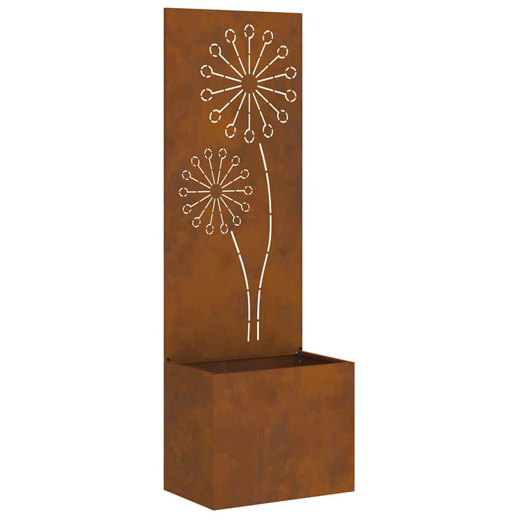 Have privatliv skærm Fretwork Rusten 50 x 140 cm Forvitret stål