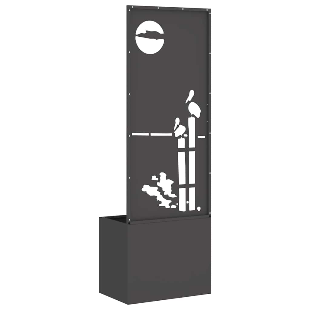 Have privatliv skærm Fretwork Sort 50 x 140 cm Koldvalset stål