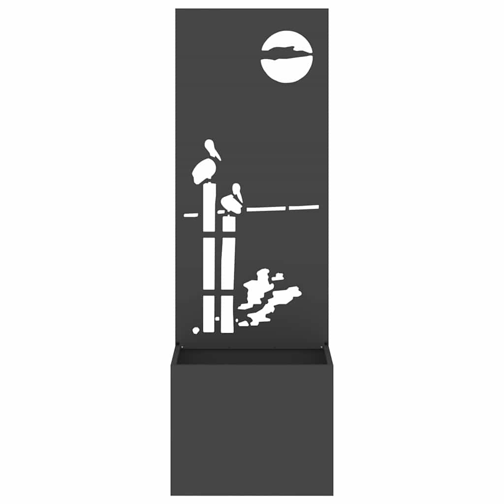 Have privatliv skærm Fretwork Sort 50 x 140 cm Koldvalset stål