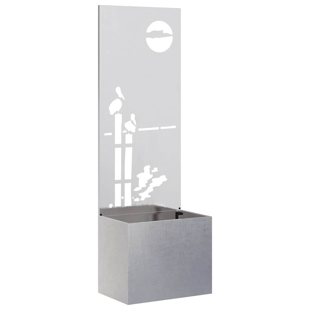 Have privatliv skærm Fretwork Sølv 50 x 140 cm Rustfrit stål