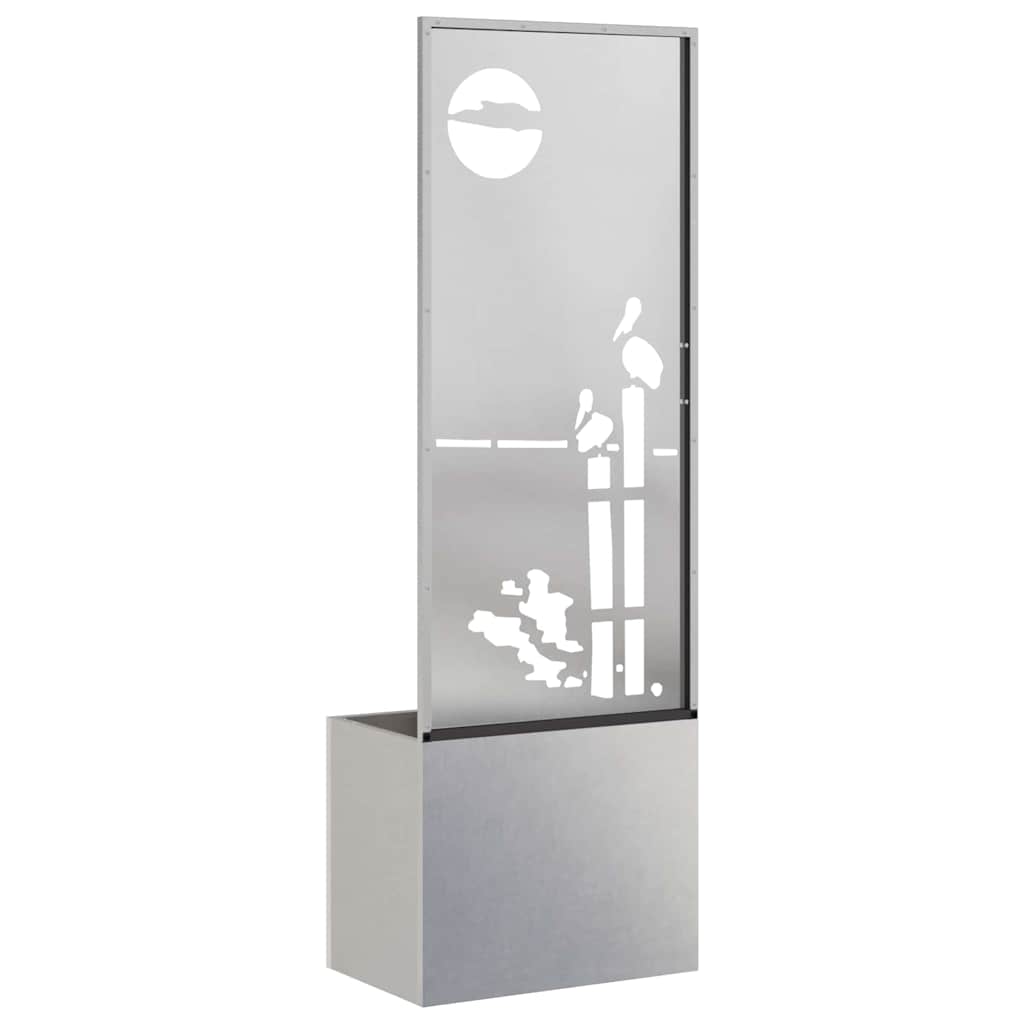 Have privatliv skærm Fretwork Sølv 50 x 140 cm Rustfrit stål