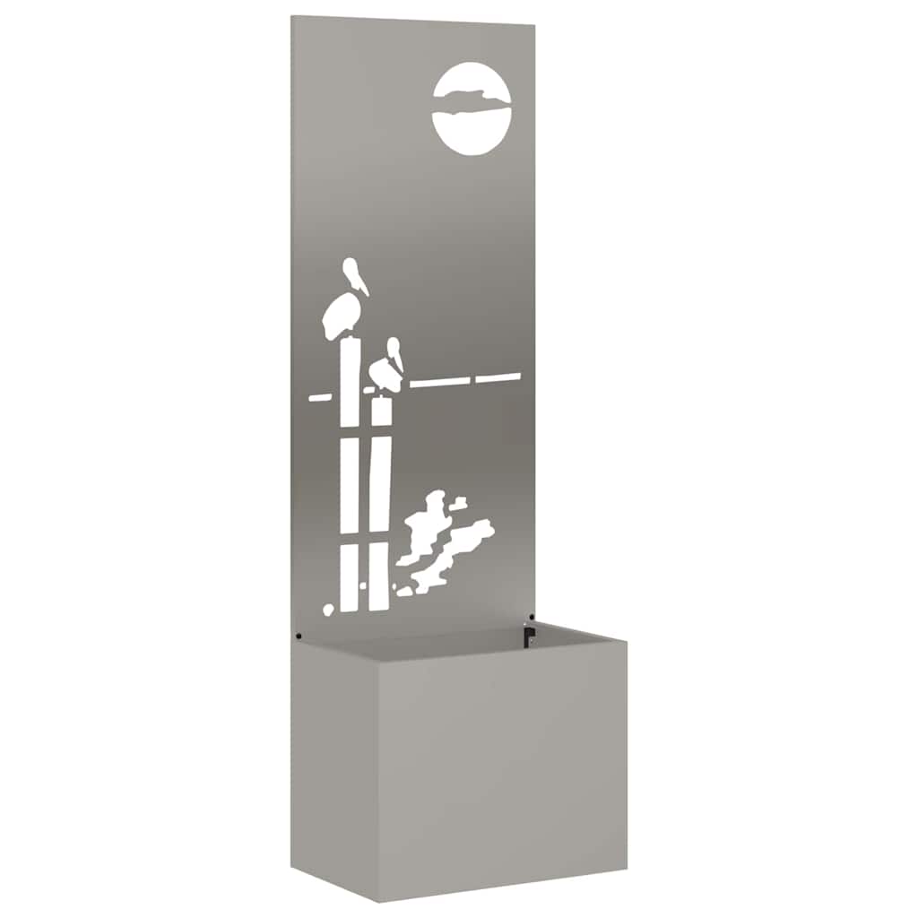 Have privatliv skærm Fretwork Rusten 50 x 140 cm Forvitret stål