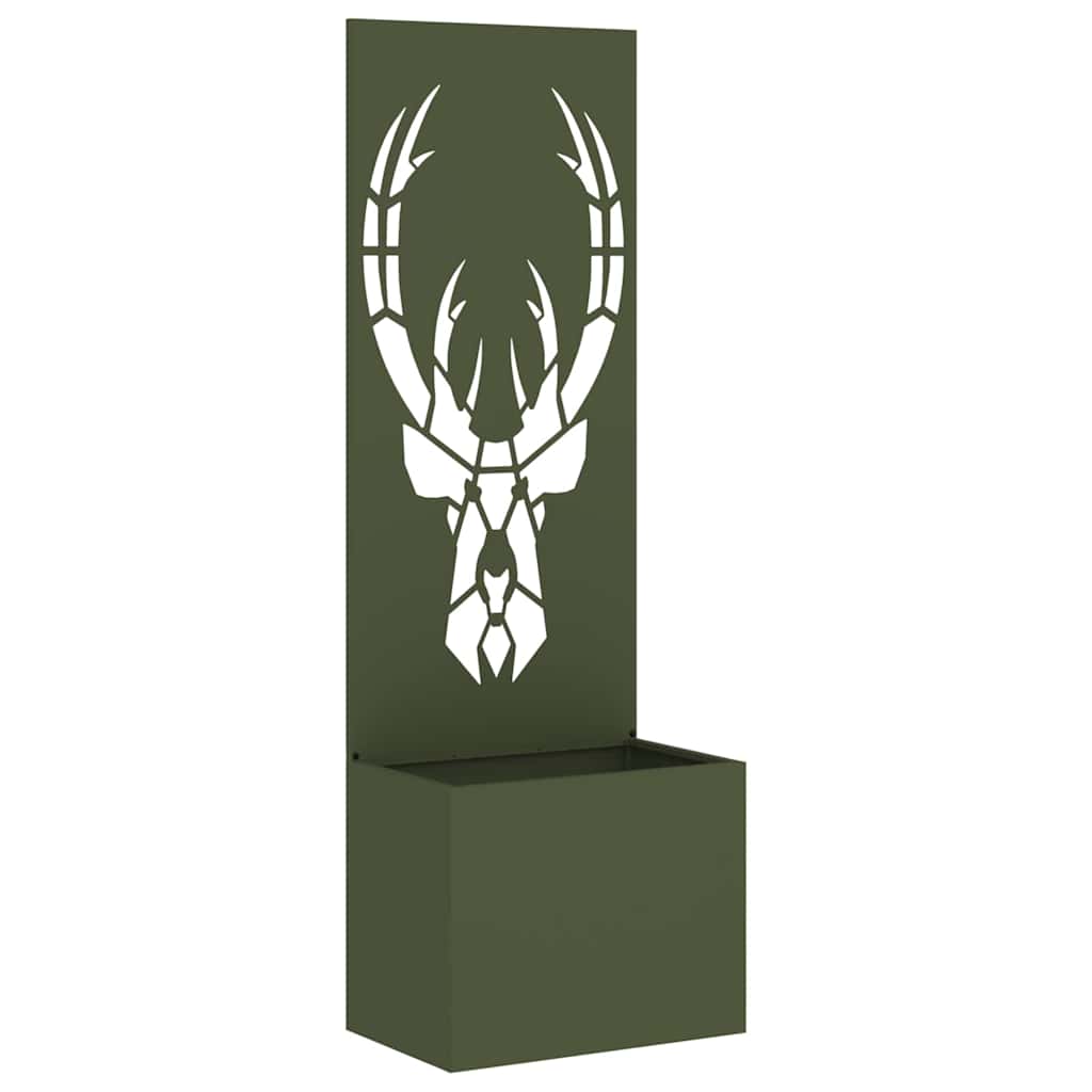 Have privatliv skærm Olivengrøn 50 x 140 cm Koldvalset stål