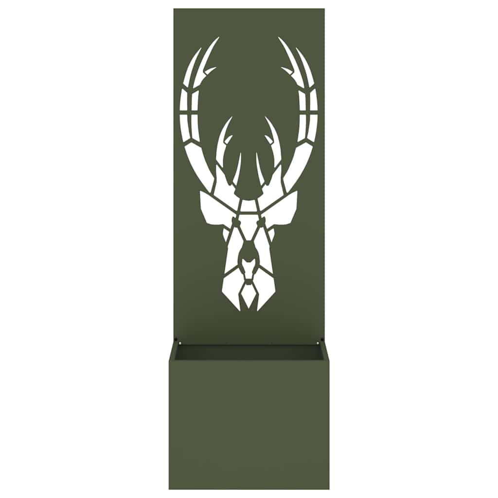 Have privatliv skærm Olivengrøn 50 x 140 cm Koldvalset stål