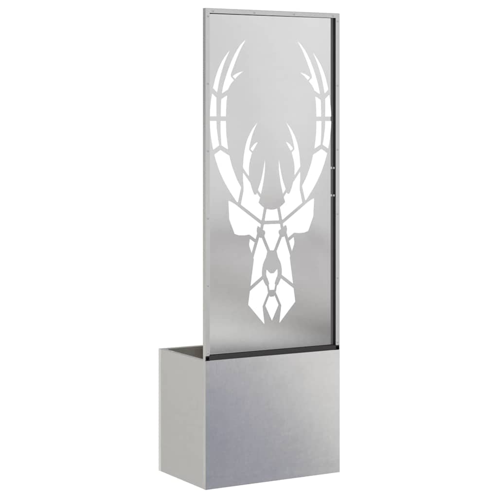 Have privatliv skærm Dyreprint Sølv 50 x 140 cm Rustfrit stål