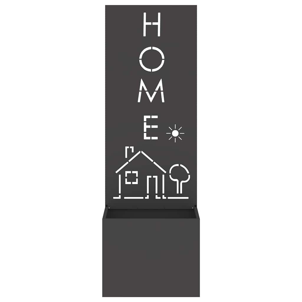 Have privatliv skærm Fretwork Sort 50 x 140 cm Koldvalset stål