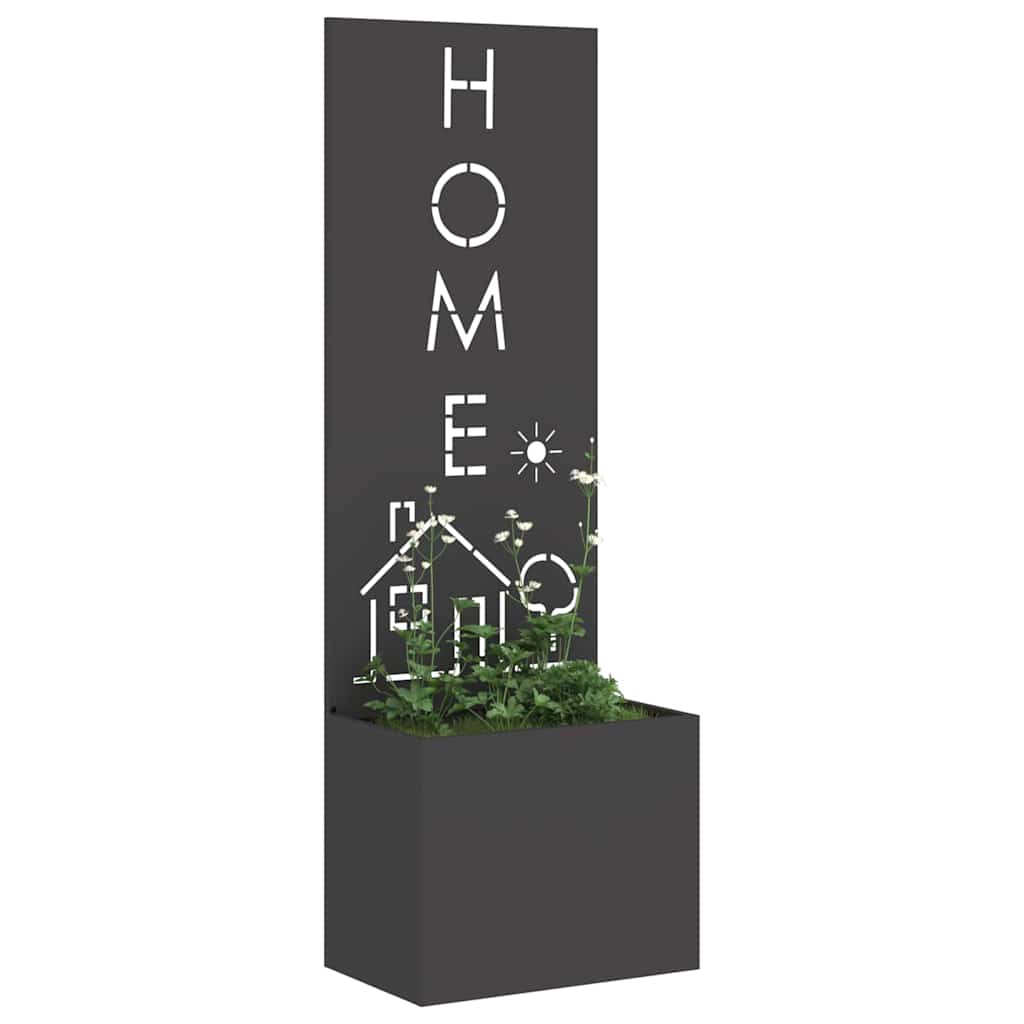 Have privatliv skærm Fretwork Sort 50 x 140 cm Koldvalset stål