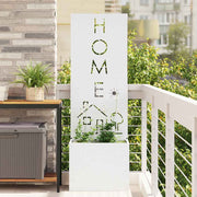 Have privatliv skærm Fretwork Hvid 50 x 140 cm Koldvalset stål