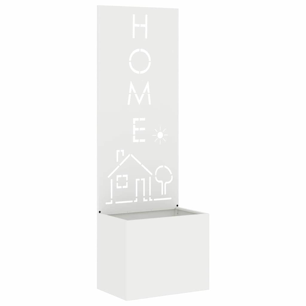 Have privatliv skærm Fretwork Hvid 50 x 140 cm Koldvalset stål