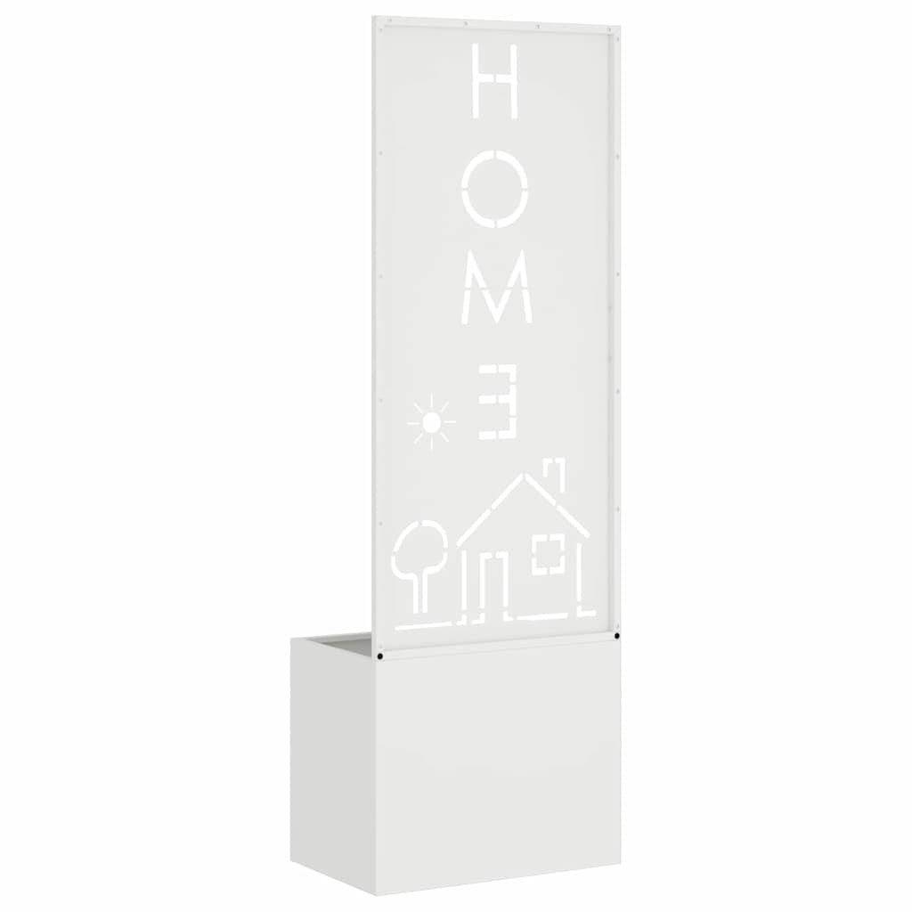 Have privatliv skærm Fretwork Hvid 50 x 140 cm Koldvalset stål