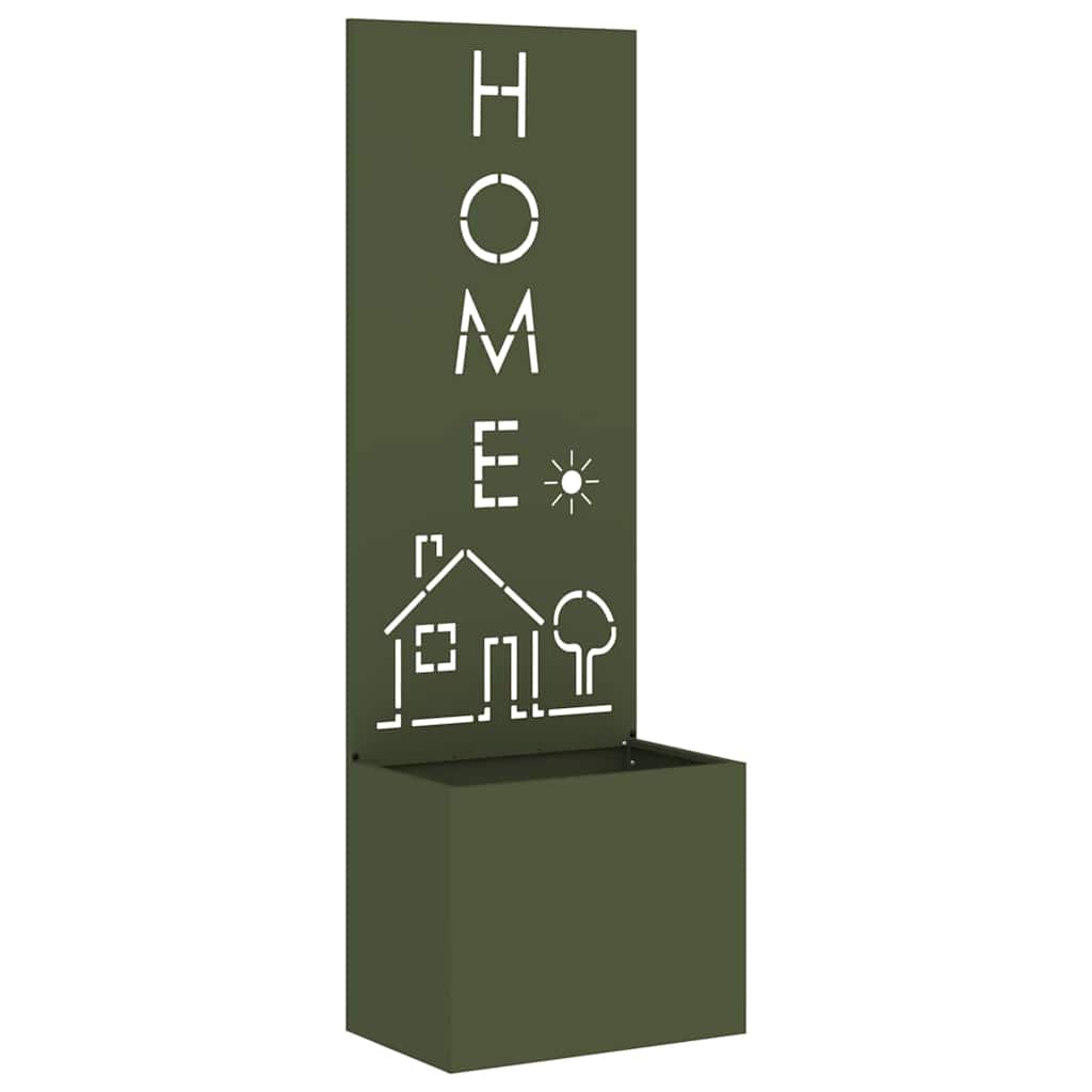 Have privatliv skærm Olivengrøn 50 x 140 cm Koldvalset stål