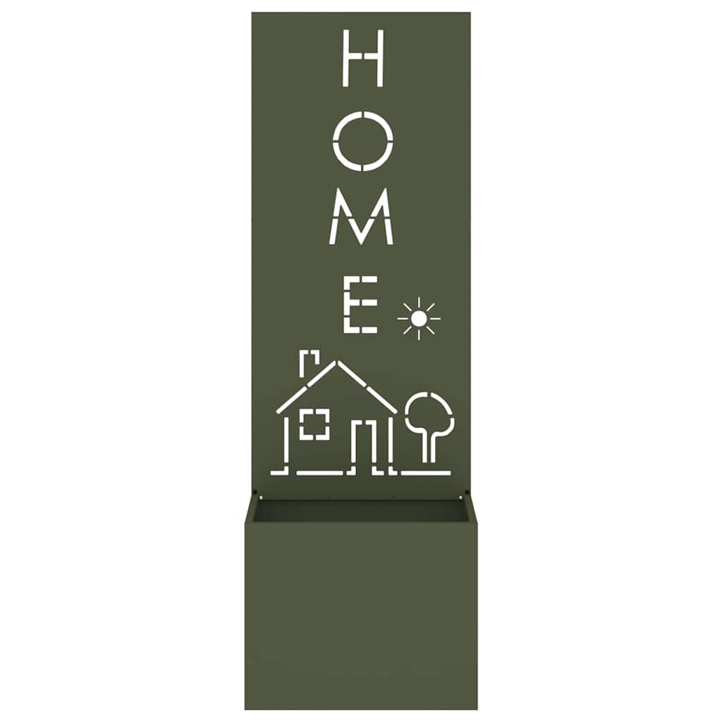 Have privatliv skærm Olivengrøn 50 x 140 cm Koldvalset stål