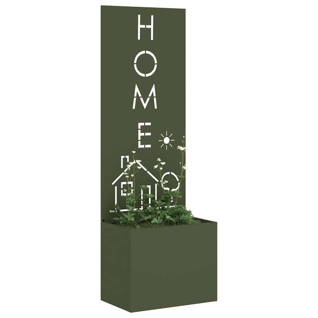 Have privatliv skærm Olivengrøn 50 x 140 cm Koldvalset stål