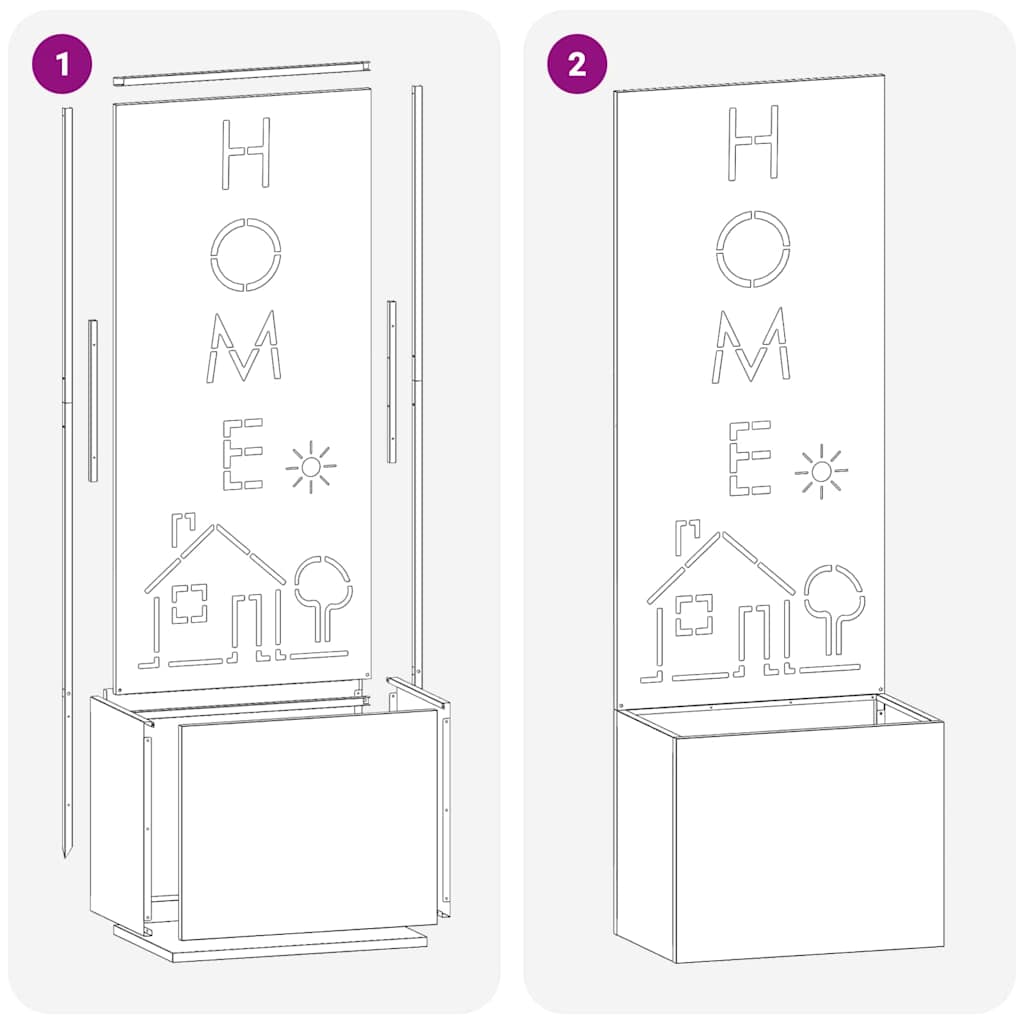 Have privatliv skærm Fretwork Sølv 50 x 140 cm Rustfrit stål