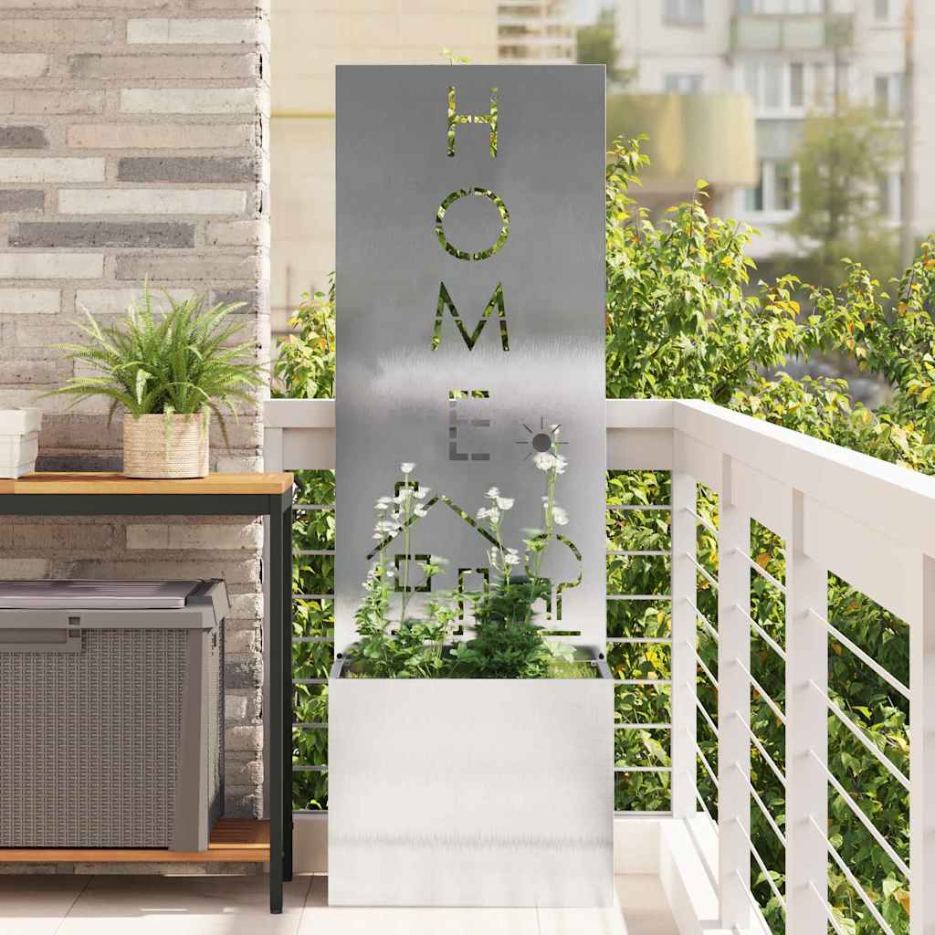 Have privatliv skærm Fretwork Sølv 50 x 140 cm Rustfrit stål