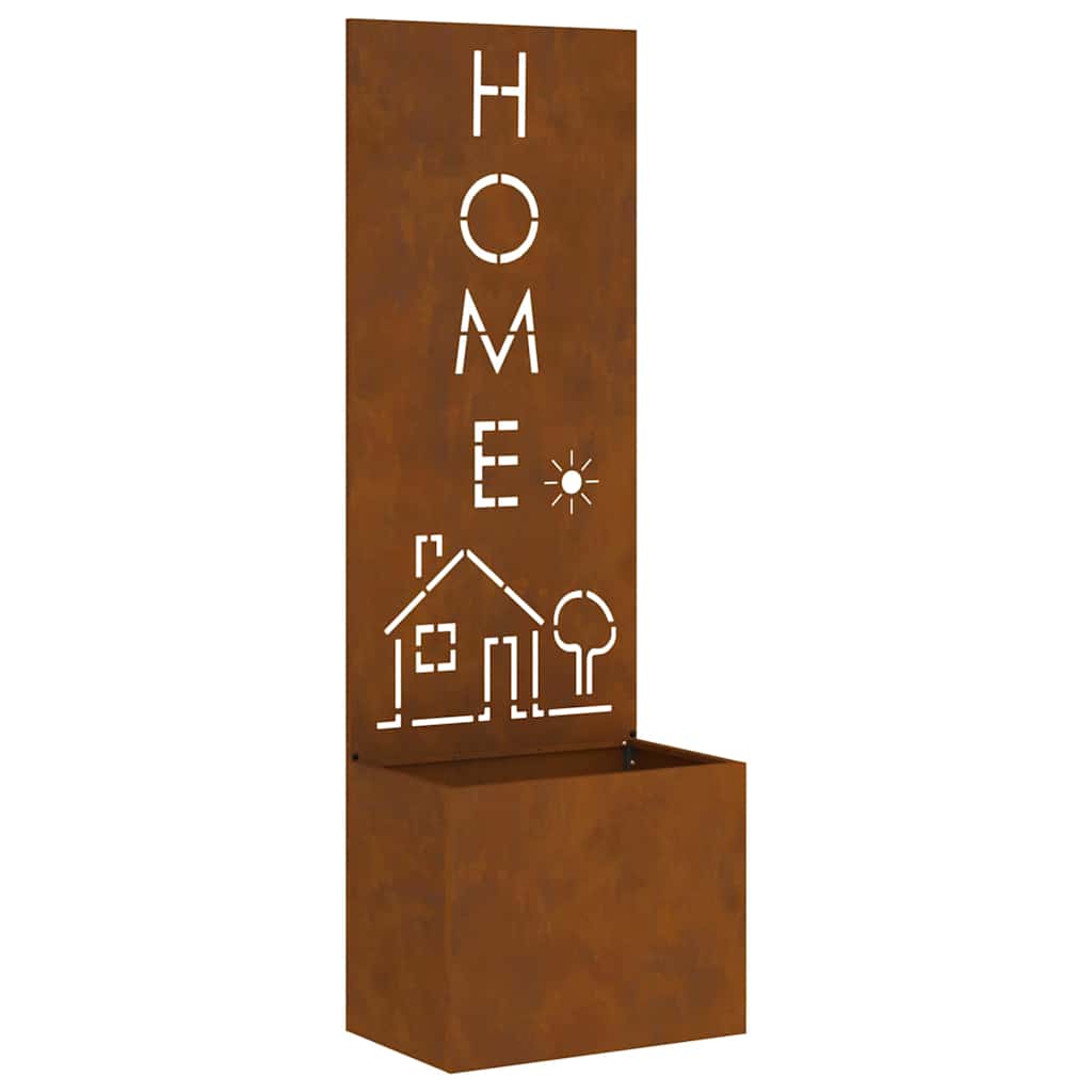 Have privatliv skærm Fretwork Rusten 50 x 140 cm Forvitret stål